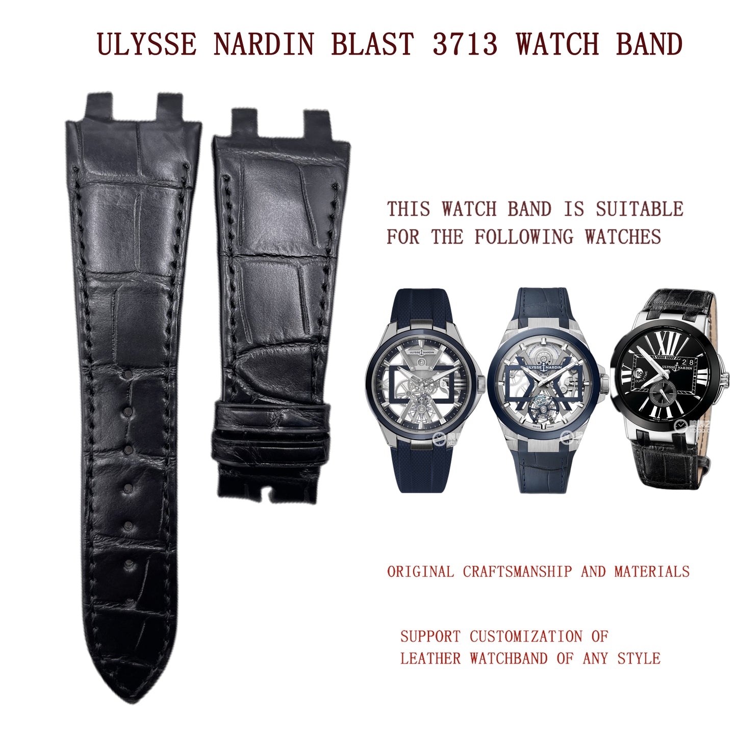 ULYSSE NARDIN BLAST WATCH BANDS STRAP ULYSSE NARDIN 243 WATCH BANDS