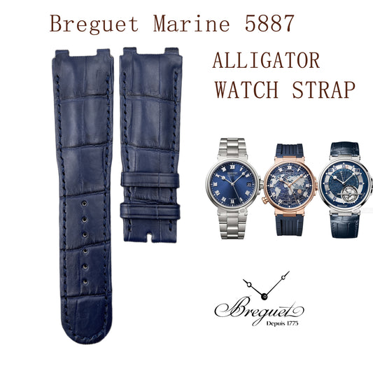 BREGUET 5887 5517 ALLIGATOR WATCH BANDS