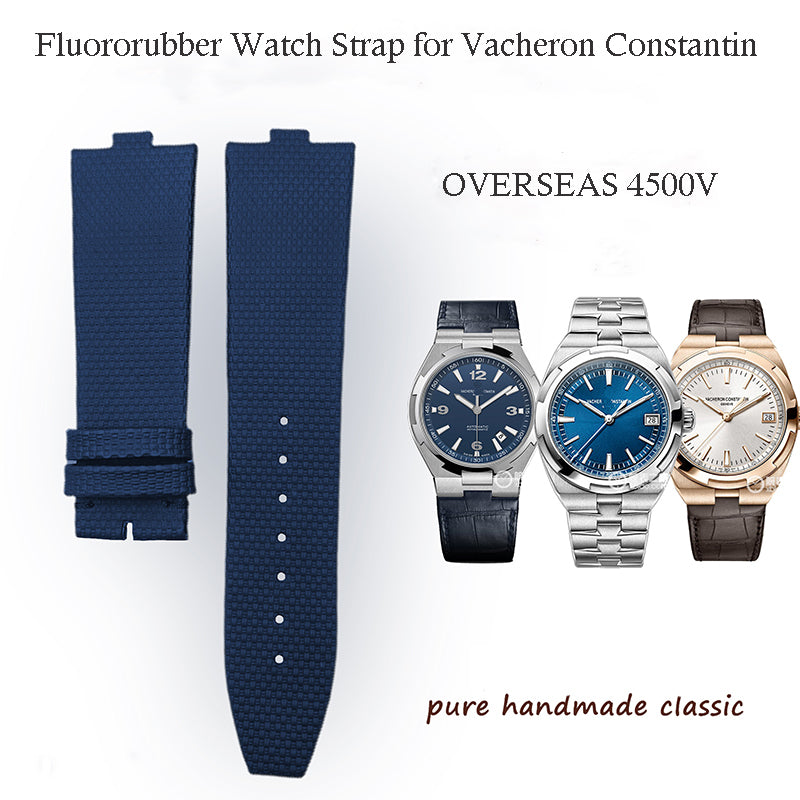 Fluororubber Watch Strap for Vacheron Constantin OVERSEAS 4500V 5500V 47040