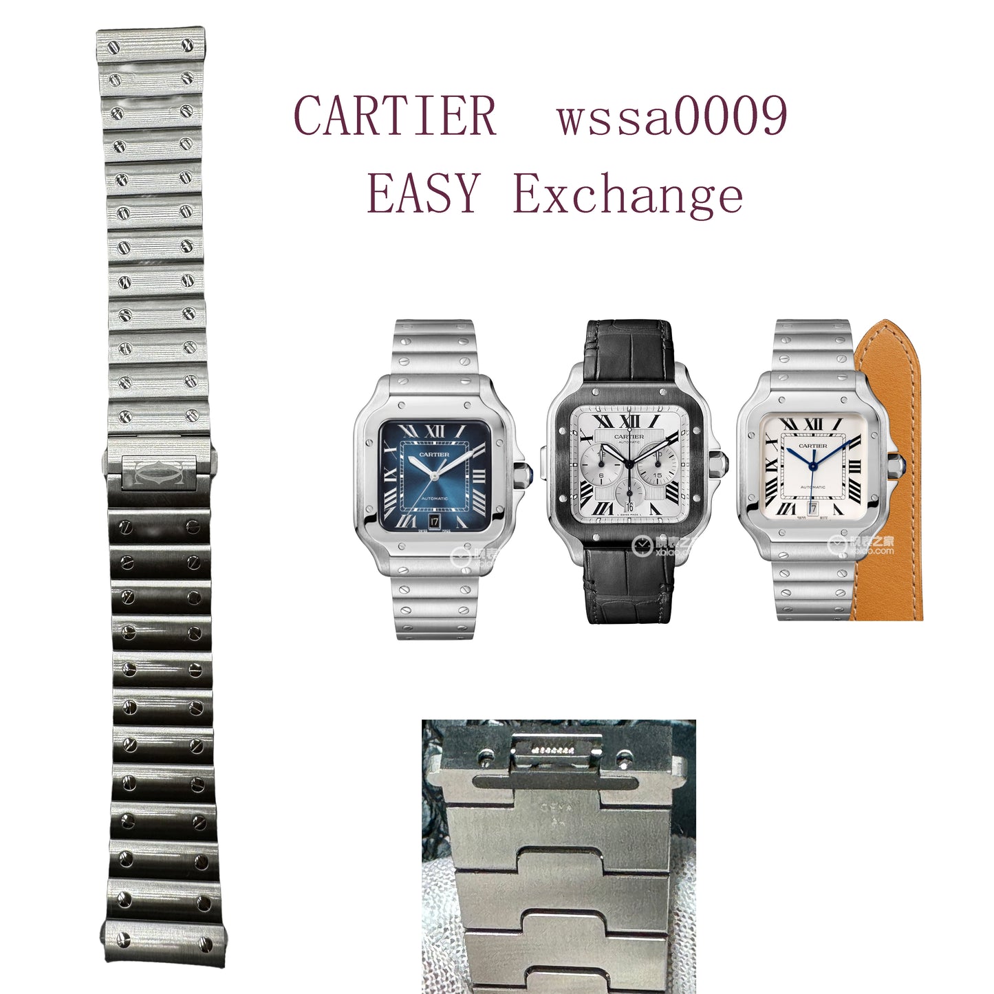 CARTIER SANTOS STEEL STRAP EASY EXCHANGE STRAP